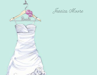 Lovely Wedding Dress Flat Note