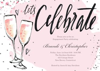 Bubbly Pink Party Invitation