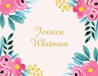 Floral Whimsy Grad Folded Note