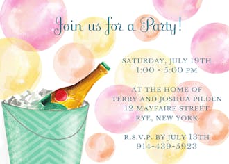 Champagne Bubbles Invitation