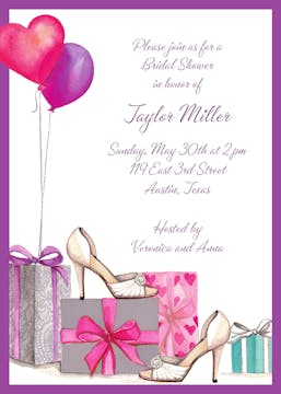 Bridal Shoes & Balloons Invitation