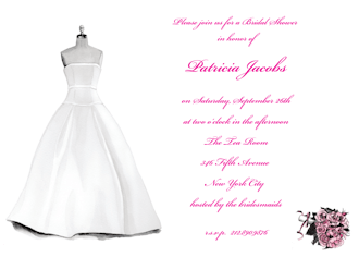 Bridal Dress Form Invitation