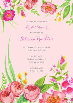 Bridal Blossoms Invitation