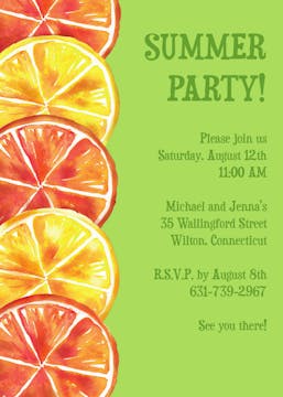 Summer Citrus Invitation