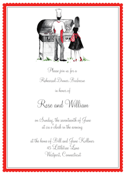 Cook Out Couple Invitation