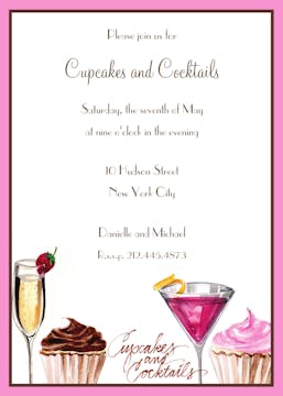Cupcakes & Cocktails Invitation