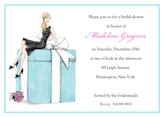 Bride On Box (Blonde) Invitation