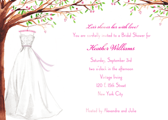 Wonderful Wedding Dress Invitation