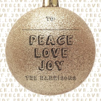 Peace, Love, Joy Ornament Gift Enclosure