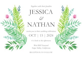 Gorgeous Greenery Wedding Invitation