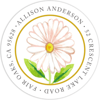 Delicate Daisy Wreath Return Address Sticker