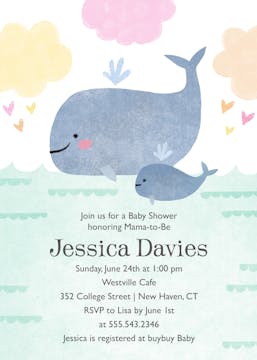 Baby Whale Invitation