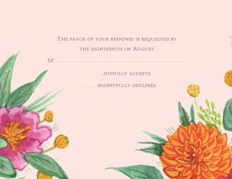 Simply Floral Reply Card