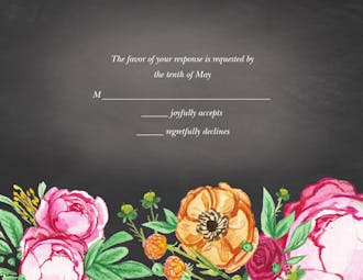 Elegant Bouquet Reply Card