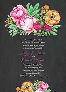 Elegant Bouquet Invitation