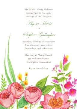 English Rose Garden Invitation