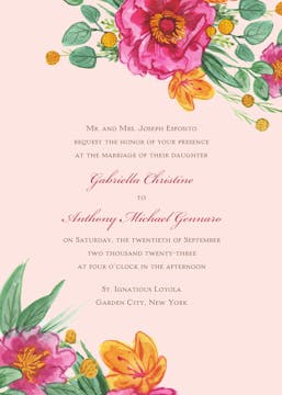 Simply Floral Invitation