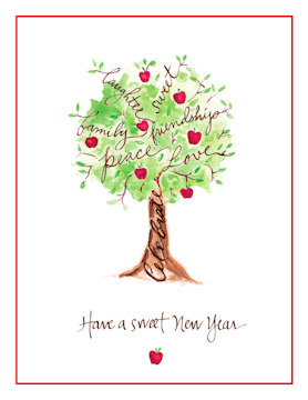 Apple Tree Folded Greeting Card