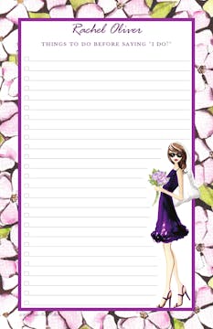 Floral Bride (Brunette) Notepad
