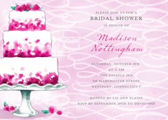 Pink Party Cake Invitation