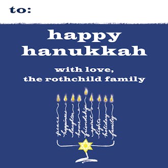 Happy Hanukkah Gift Sticker