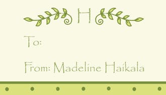 Small Dotted Vine Calling Card