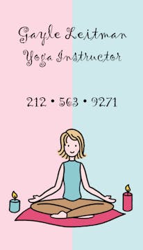 Small Yoga Girl Calling Card