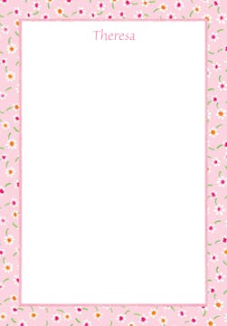 Everything's Coming Up Daisies Pink Padded Stationery