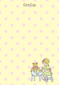 Tea Party Padded Stationery