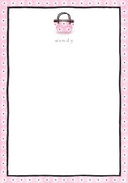 Pink Posey Pocketbook Padded Stationery
