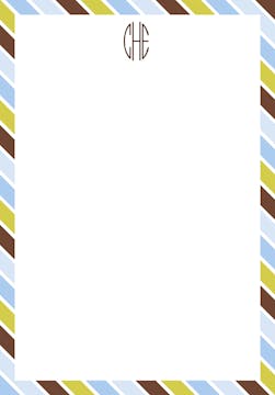 Pacific Blue Necktie Padded Stationery