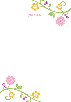 Blooming Vine Padded Stationery
