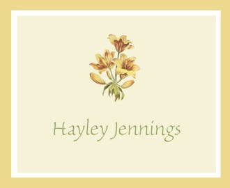 Lovely Lilies Calling Card