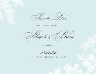 Tropical Garden Save The Date Invitation