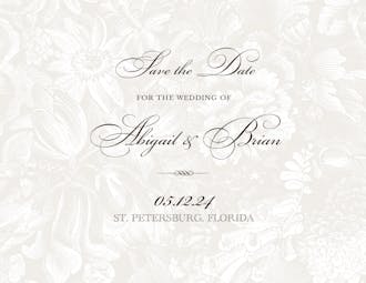 In The Garden Save The Date Invitation