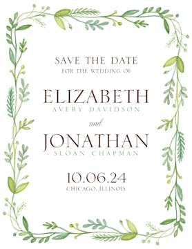 French Garden Save The Date Card