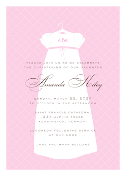 Dressed To Be Blessed Pink Invitation