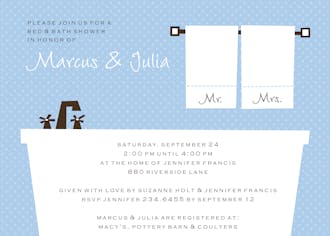 Bed And Bath Shower Invitation