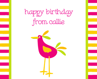 Doodle Bird Calling Card