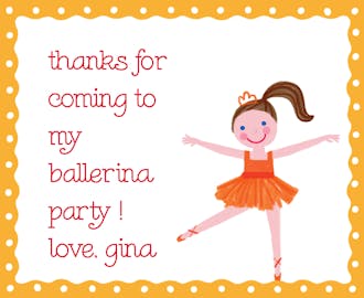Gina Ballerina Calling Card
