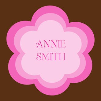 Annies Flower Party Folded Calling Card 