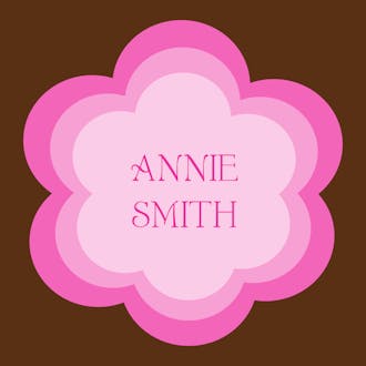 Annies Flower Party Flat Calling Card