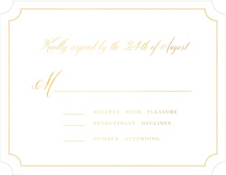Simply Shining Foil Pressed Reply Card