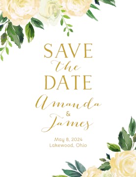 Dreamy Blooms Save The Date