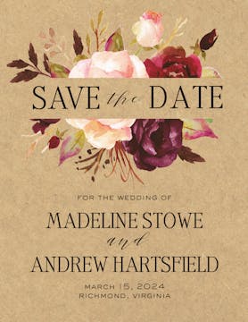 Rustic Romance Save The Date