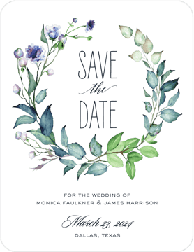 Sculpted Wreath Save the Date