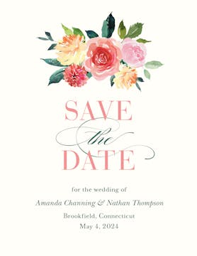 Spring Romance Save the Date