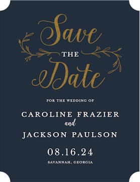 Wedding Day Foil Pressed Save The Date Card