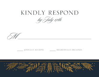Gilded Garden Foil-Pressed Reply Card