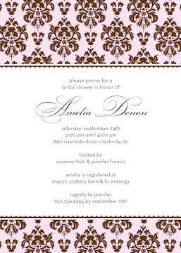 Dreamy Damask Invitation